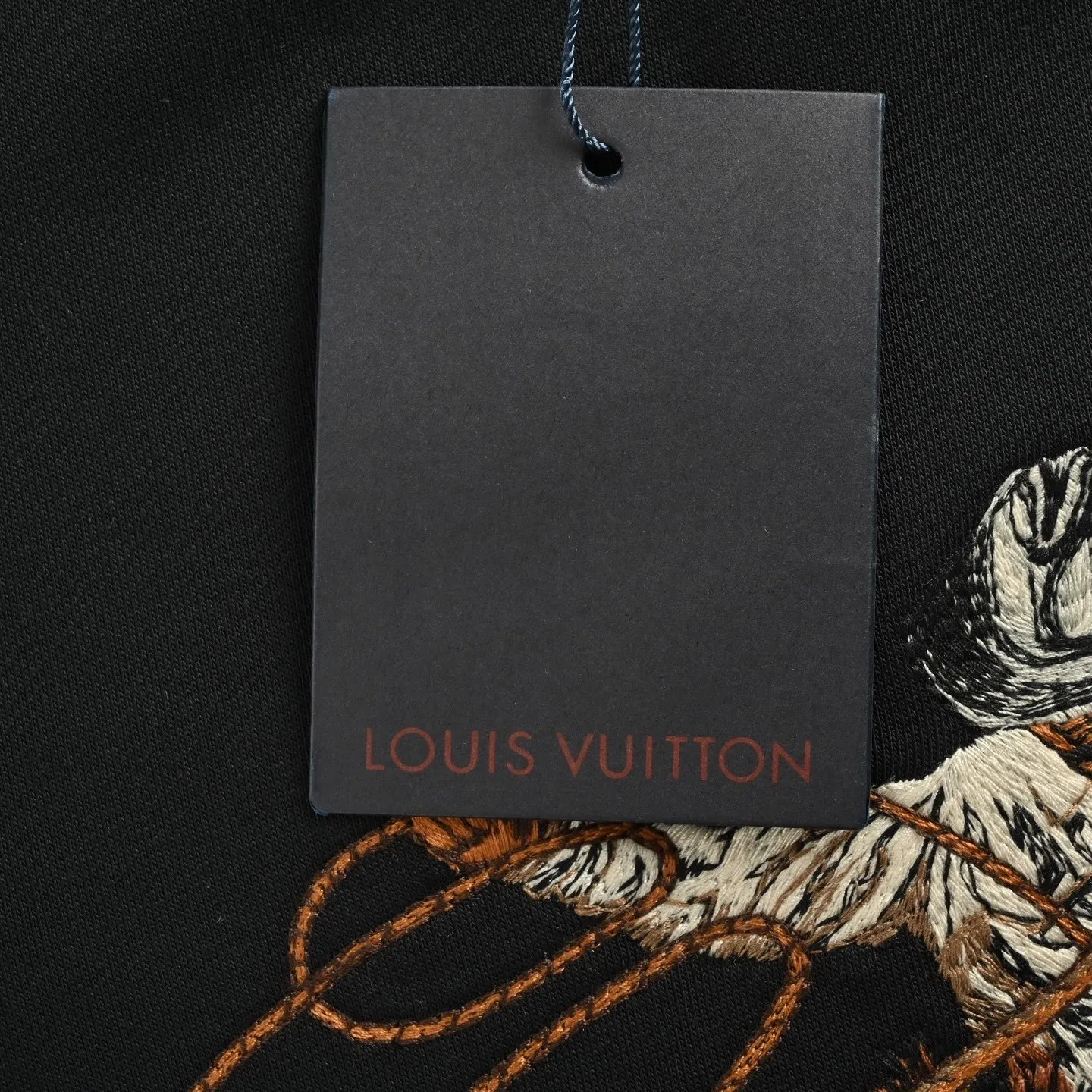 Louis Vuitton/Louis Vuitton 24Fw Western denim embroidered crew neck sweatshirt